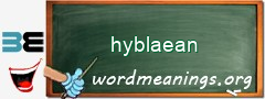 WordMeaning blackboard for hyblaean
